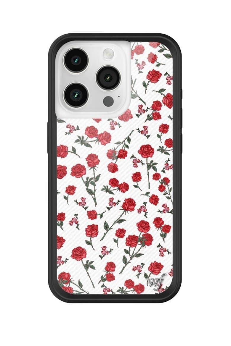 Red Roses iPhone Case, Alternate, color, White