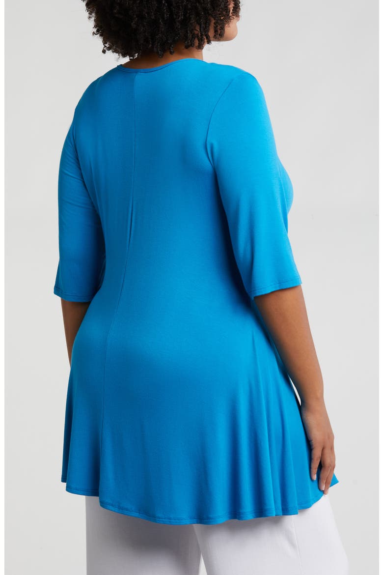 Swing Asymmetric Hem Tunic Top, Alternate, color, TURQUOISE