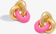 YOJ Kalno Midi Studs in Gold and Pink
