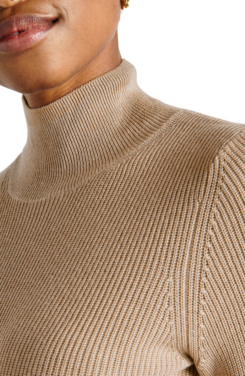 Splendid Silvana Long Sleeve Turtleneck Ribbed Sweater Dress, Alternate, color,