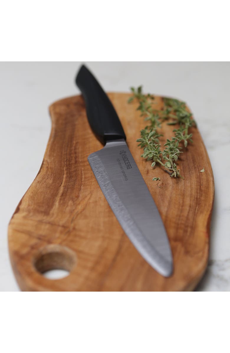 Kyocera INNOVATIONblack<sup>®</sup> 4-Piece Ceramic Knife Set, 4.5-Inch Utility, 5-Inch Slicing, 5.5-Inch Santoku, & 7-Inch Chef's Knife, Alternate, color, Black