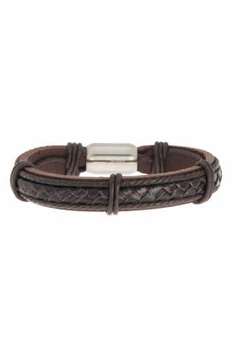 Braided Leather Strap Bracelet
