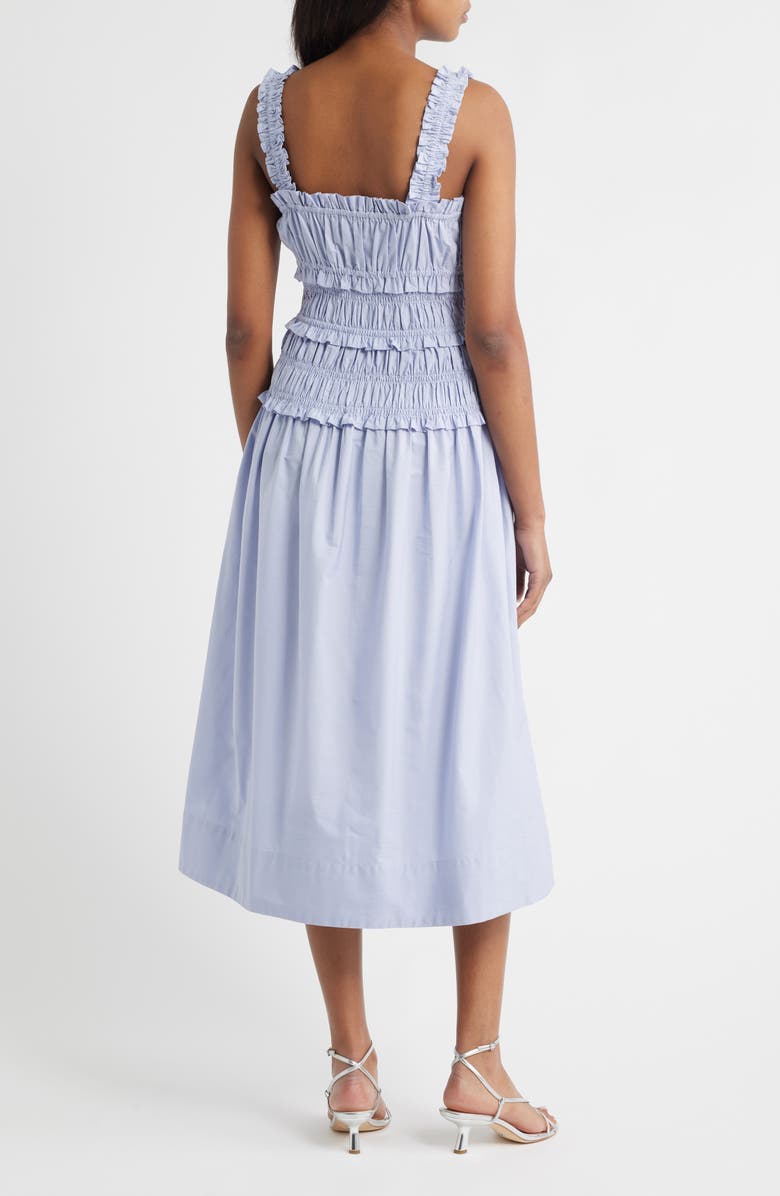 Eliza J Cotton Midi Sundress, Alternate, color, Chambray B
