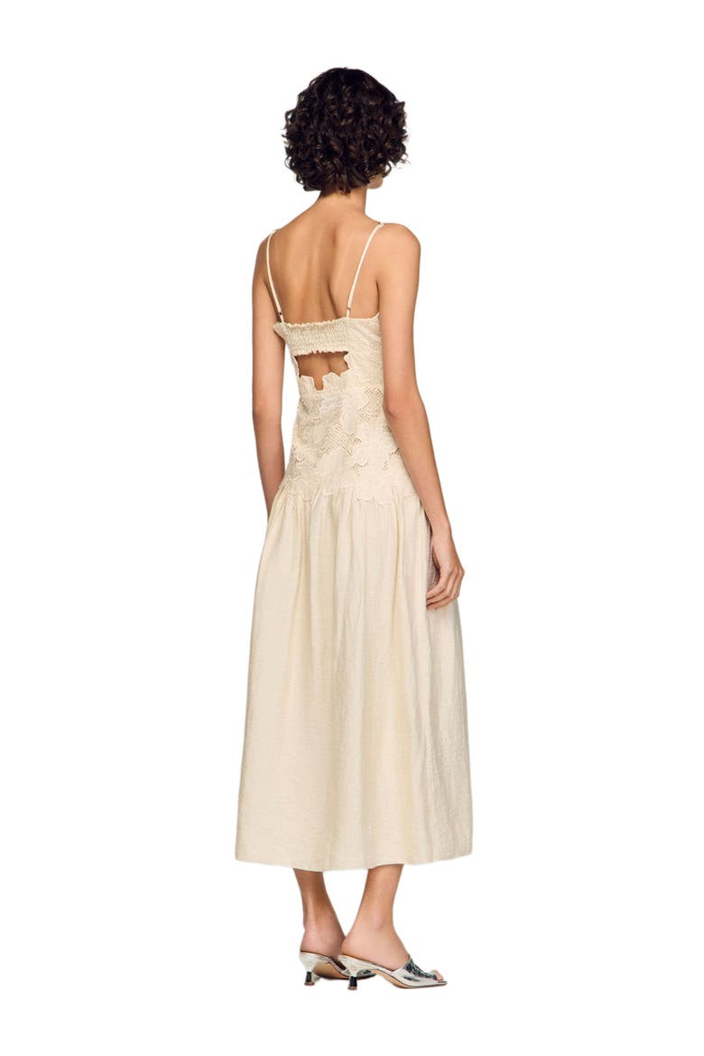 Guipure maxi dress, Alternate, color, Ecru