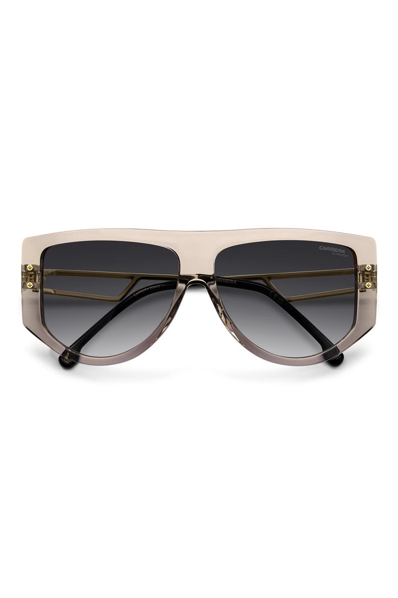 59mm Square Sunglasses, Alternate, color, NUDE/ DARK GREY SF