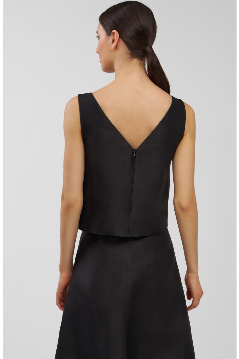 Anita Floral Appliqué Sleeveless Top, Alternate, color, BLACK