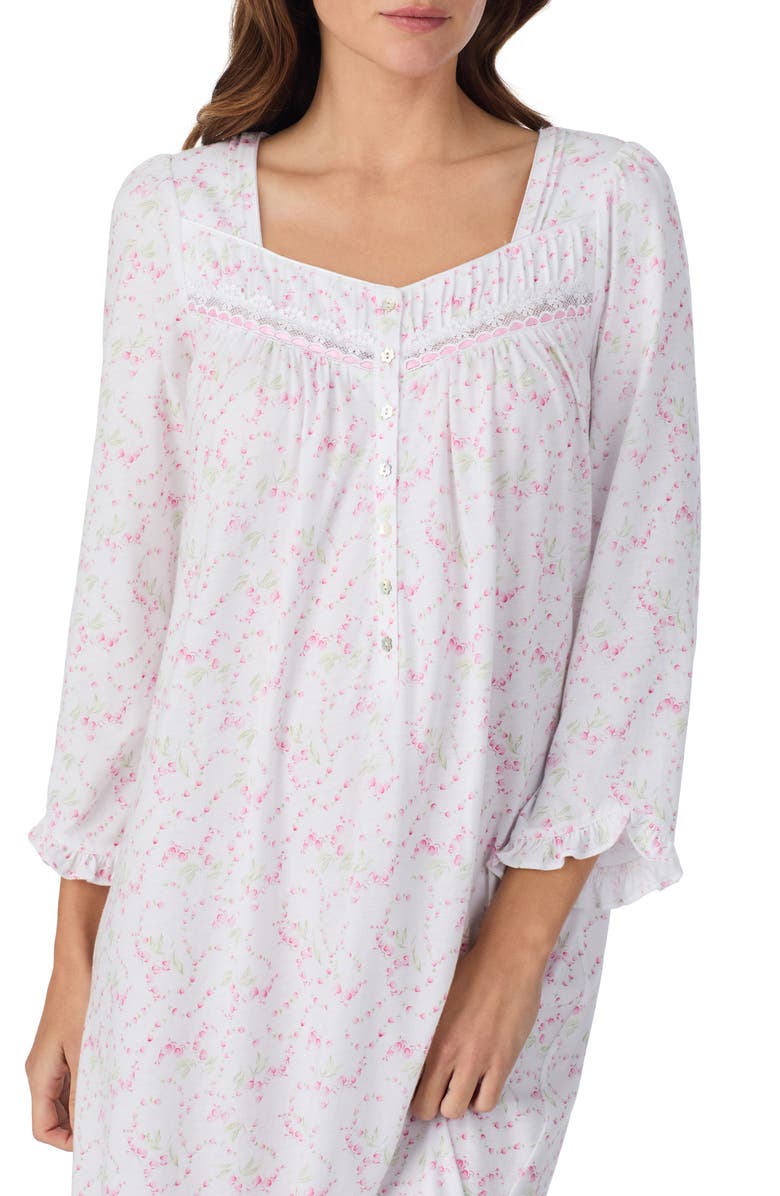 Eileen West Cotton Ballet Nightgown, Alternate, color, Pink Bouquet