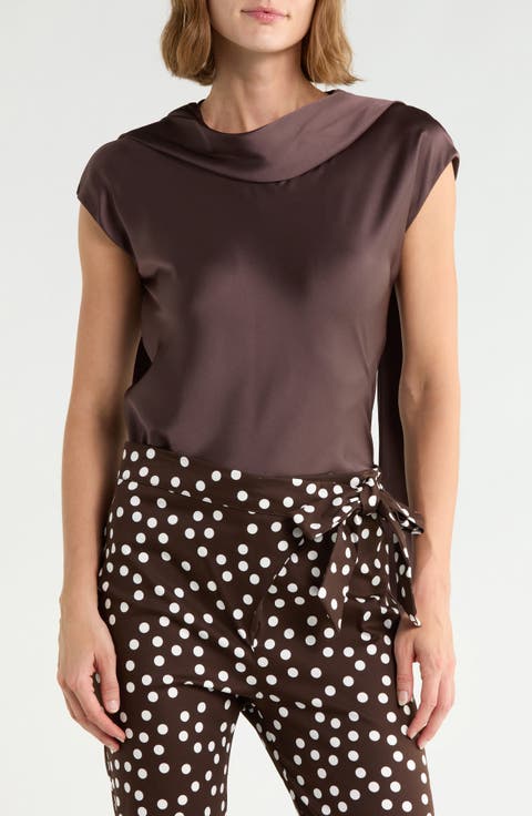 Scarf Detail Short Sleeve Top