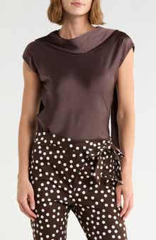 Scarf Detail Short Sleeve Top