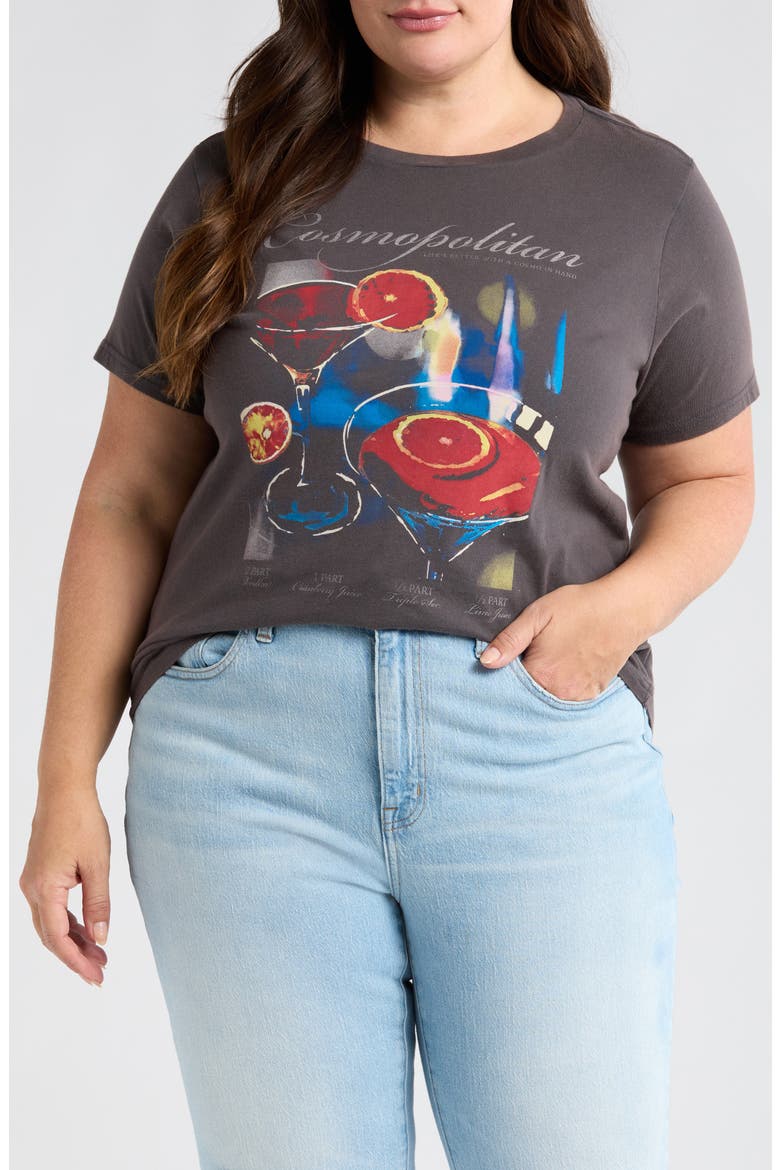Cosmopolitan Cotton Graphic T-Shirt, Main, color, JET BLACK