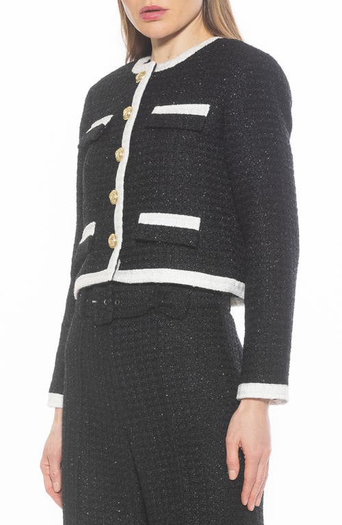 Alexia Admor Rose Tweed Jacket In Black