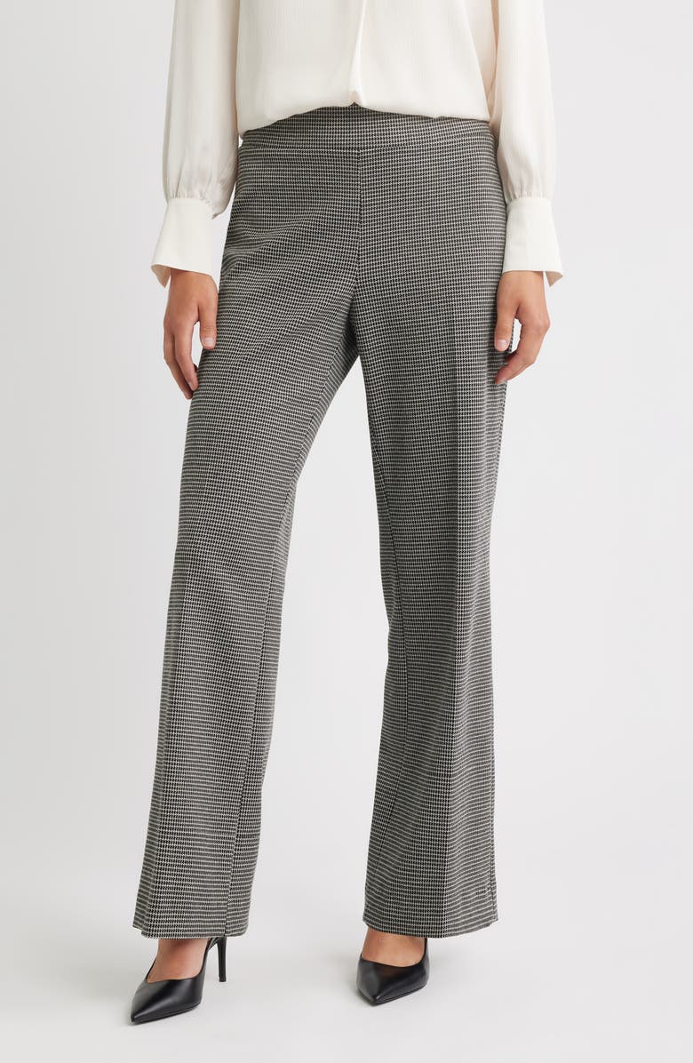 Anne Klein High Waist Pull-On Wide Leg Pants, Main, color, 