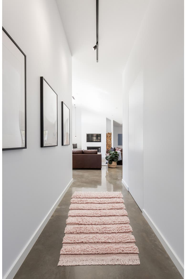 Savannah Fringe Runner Rug, Alternate, color, PINK