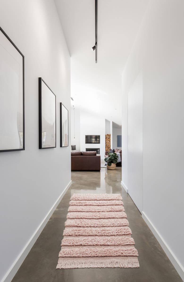 VCNY HOME Savannah Fringe Runner Rug, Alternate, color, Pink