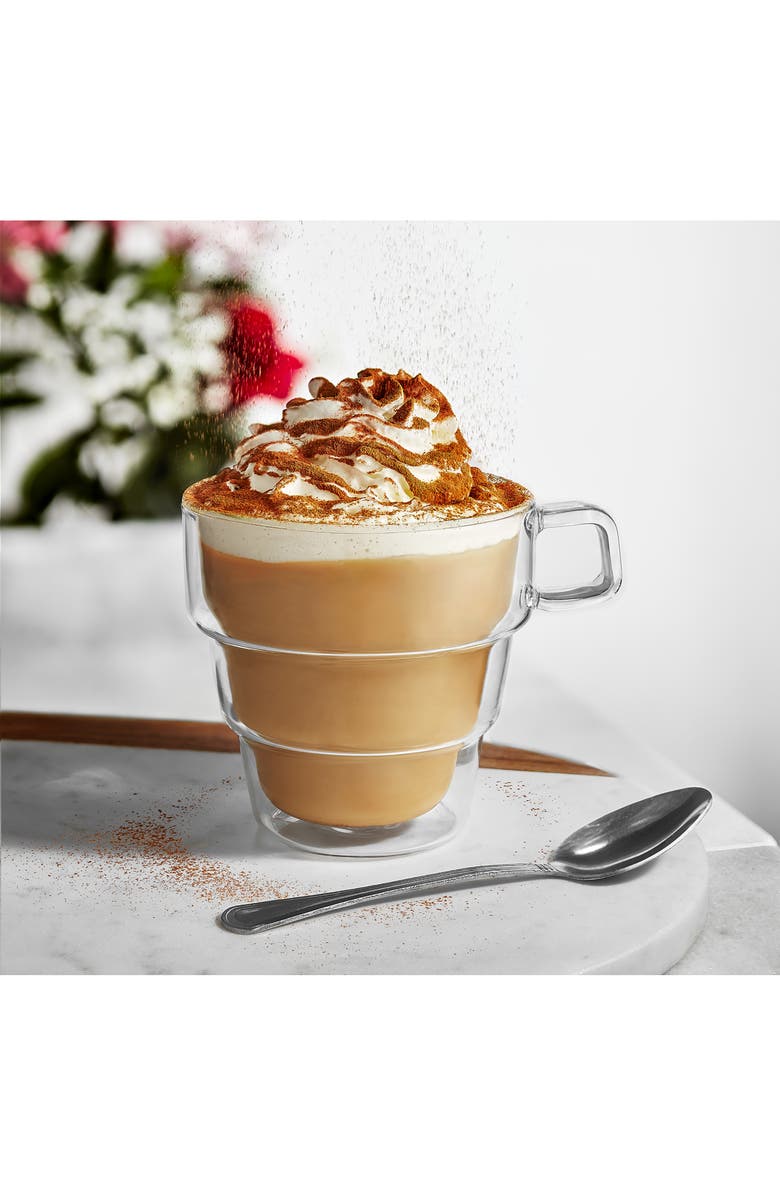 JoyJolt Pila Double Wall Coffee Glass - Set of 2, Alternate, color, 