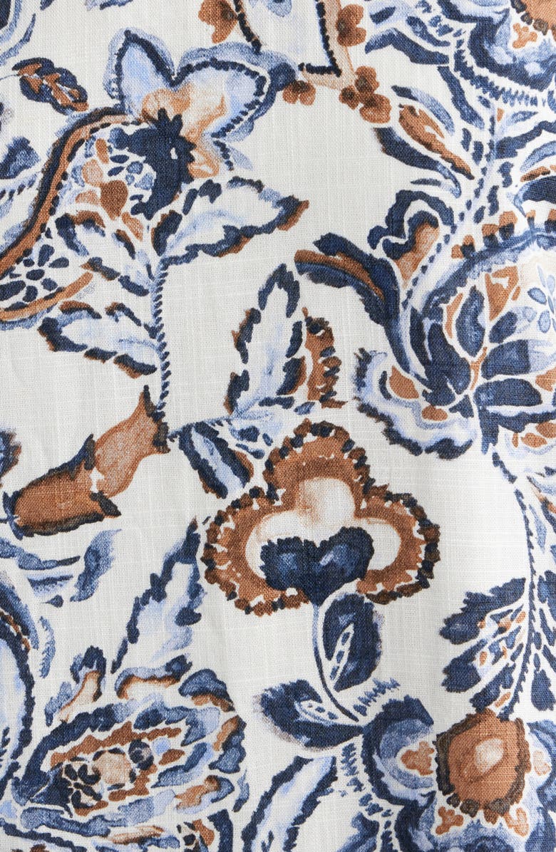 CeCe Floral A-Line Minidress, Alternate, color, Windsurfer