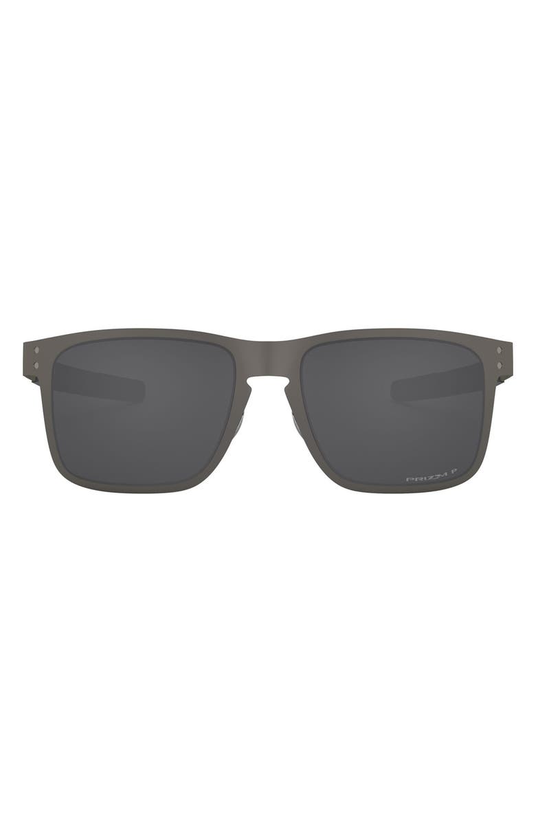 Oakley Holbrook 55mm Prizm<sup
™</sup
 Polarized Square Sunglasses, Main, color, Matte Gunmetal/ Prizm Black