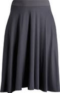 24seven Comfort Apparel Flowy Jersey Midi Skirt