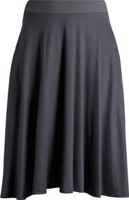 24seven Comfort Apparel Flowy Jersey Midi Skirt