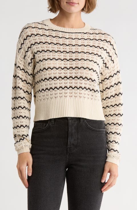 Stripe Open Stitch Sweater