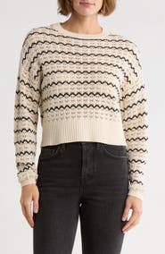 RD Style Stripe Open Stitch Sweater