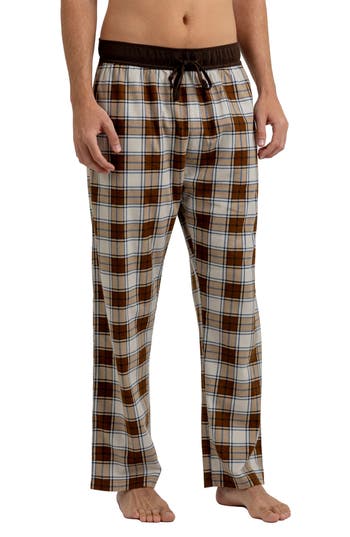 Rainforest Brushed Plaid Flannel Lounge Pants In Earth/moonstruck