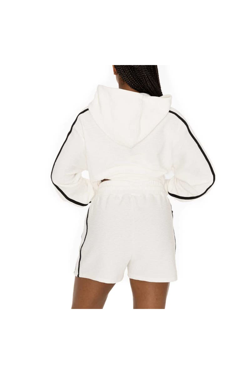 GAMEDAY COUTURE Women's Gameday Couture Cream Purdue Boilermakers Down, Set, Go Pullover Hoodie and Shorts Set, Alternate, color, Cream