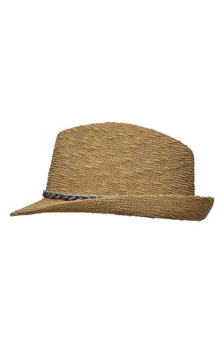 Snapper Rock Kids' Woven Fedora, Alternate, color, Natural