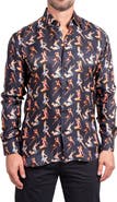 Maceoo Fibonacci Ascension 0221 Pin-Up Print Contemporary Fit Button-Up Shirt