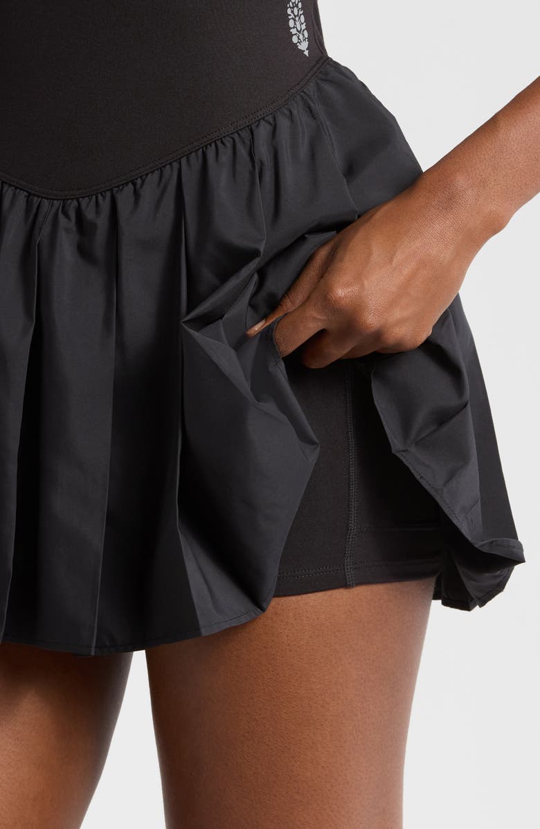 Free People FP Movement Swing of Things Tennis Dress, Alternate, color, Black