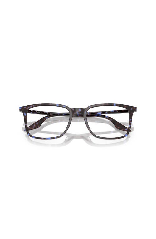 Ray Ban Ray-ban 55mm Rectangle Optical Glasses In Gold