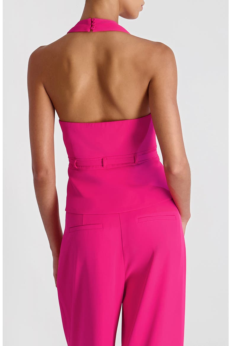 Harry Belted Suiting Halter Top, Alternate, color, ELECTRIC PINK
