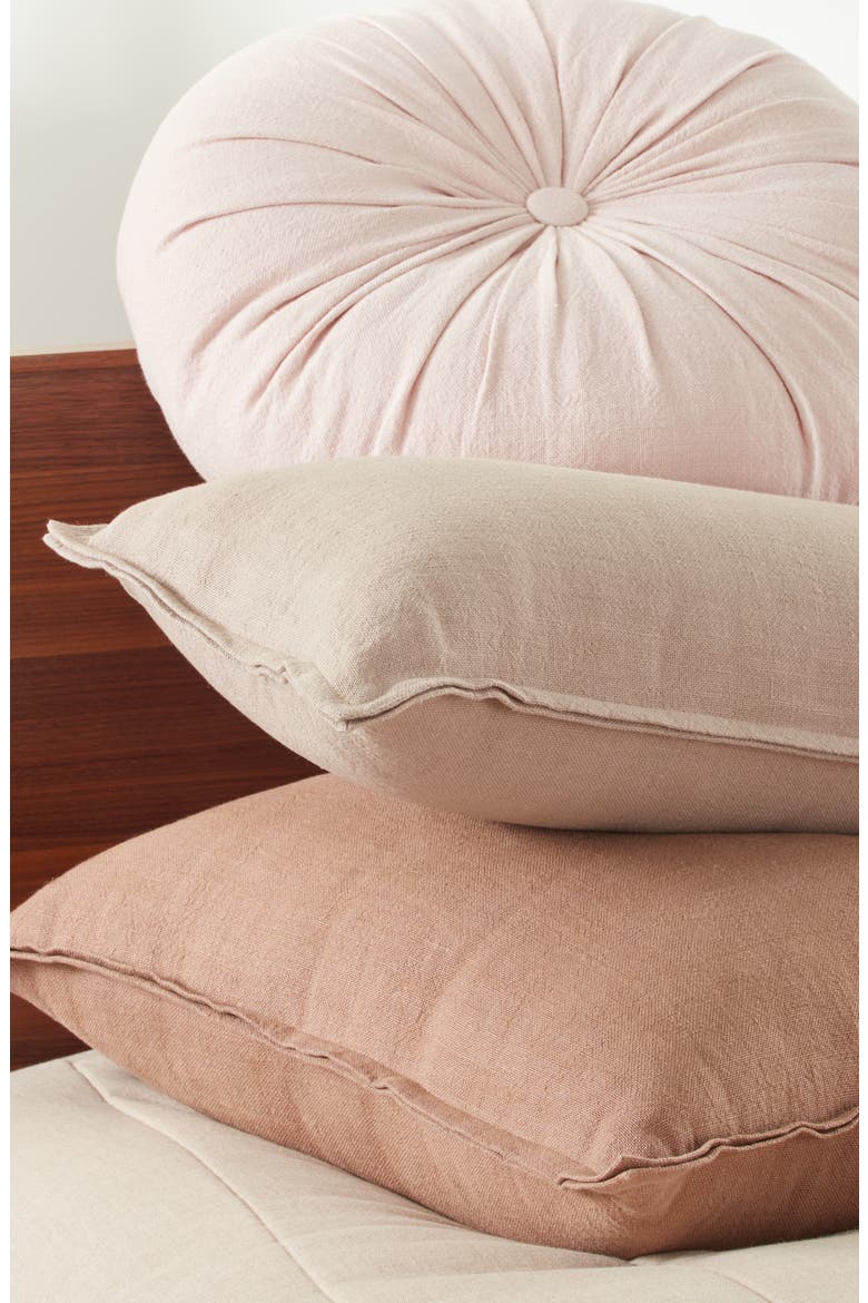 Washed Linen Accent Pillow, Alternate, color, TAN PORTABELLA