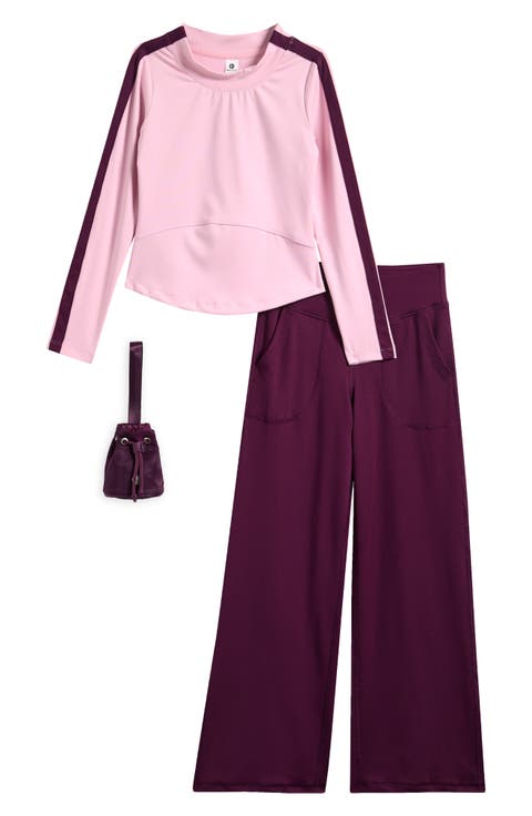 Kids' Scuba Knit Pullover, Pants & Wristlet Set