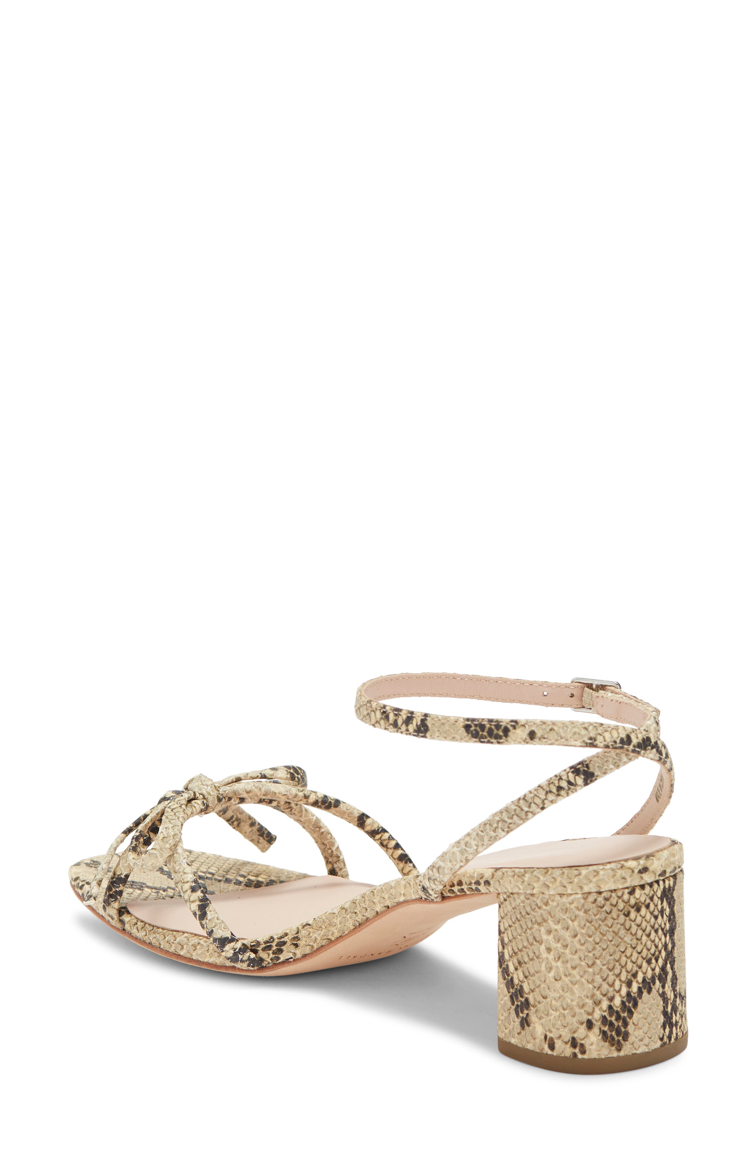 Loeffler Randall Gracie Snake Embossed Heeled Sandal, Alternate, color, 