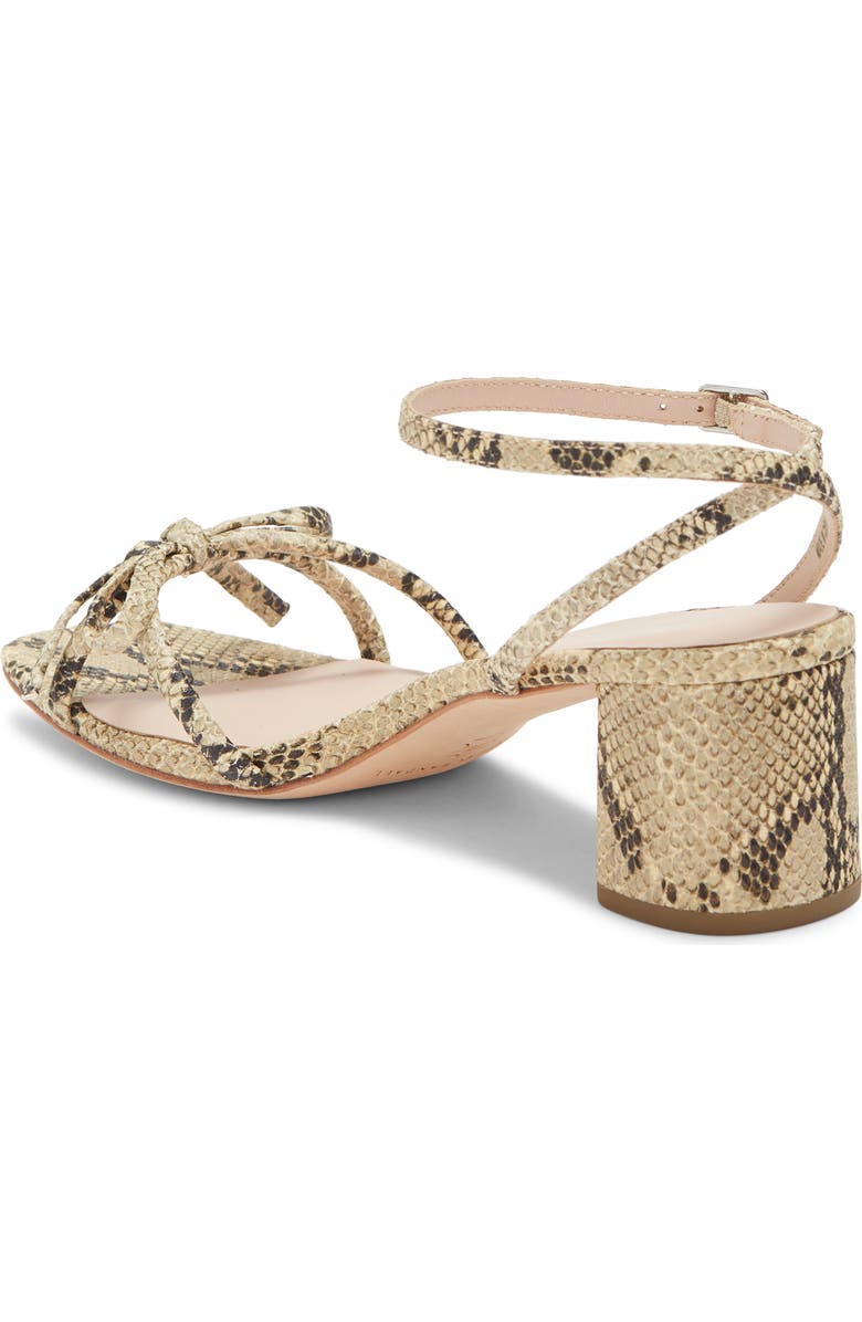 Loeffler Randall Gracie Snake Embossed Heeled Sandal, Alternate, color,
