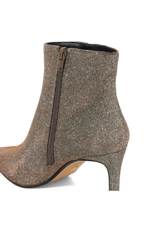 Dune London Obsessively Pointed Toe Bootie In Gold