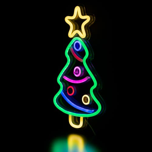 Northlight Led Neon Lighted Christmas Tree Wall Or Window Decoration In Multi