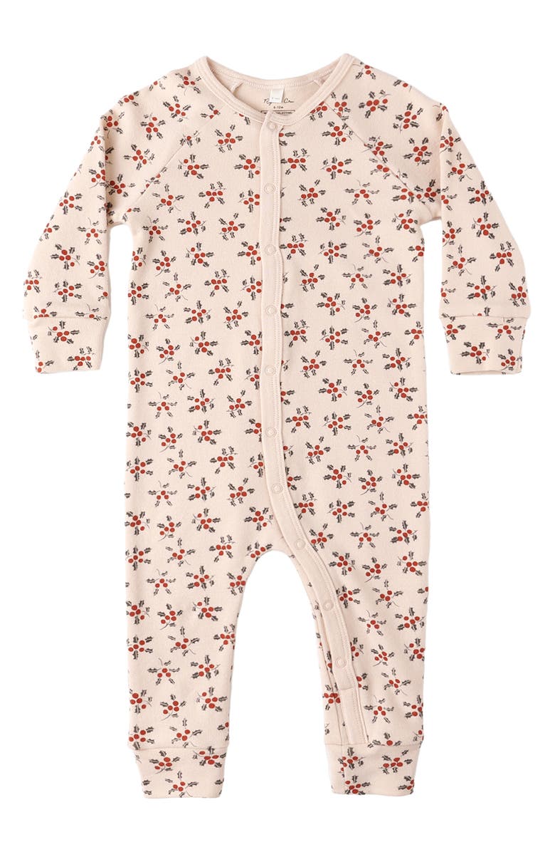 Rylee + Cru Holly Berry Fitted Pajamas, Main, color, Petal