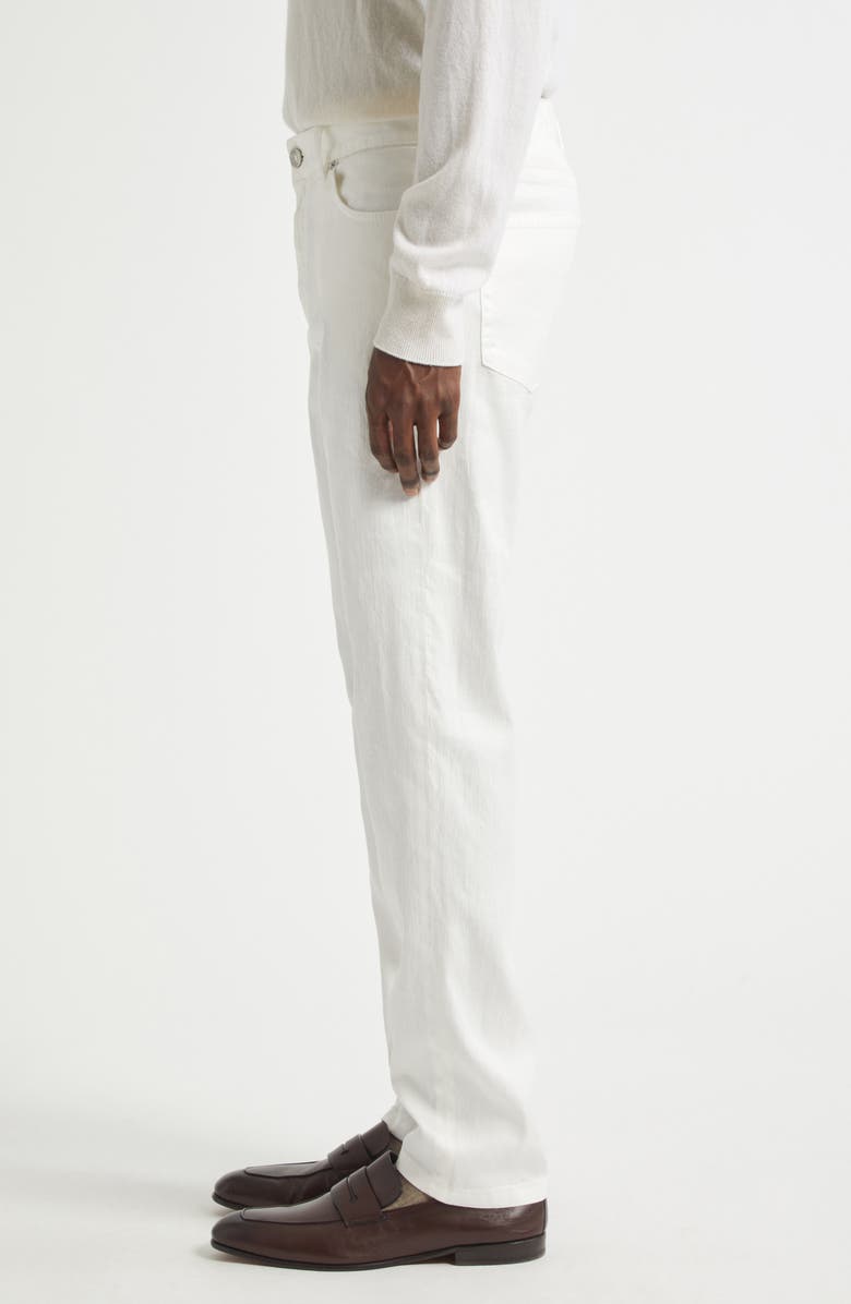 ZEGNA Slim Fit Jeans, Alternate, color, White Sld