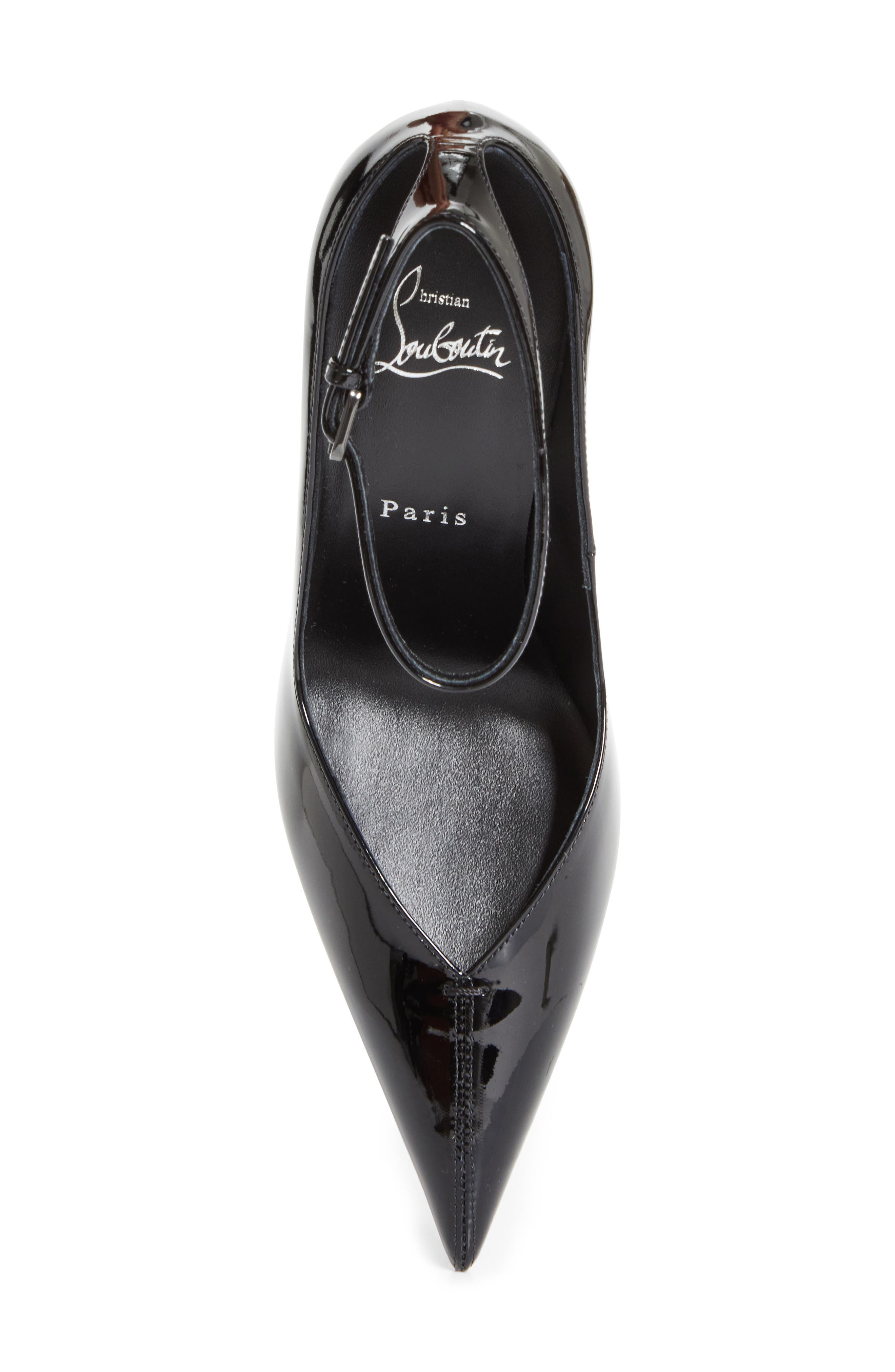 Christian Louboutin Miss Z Erozee Ankle Strap Pump, Alternate, color, Black/ Black