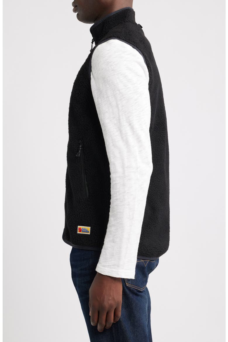 Vardag High Pile Fleece Vest, Alternate, color, BLACK