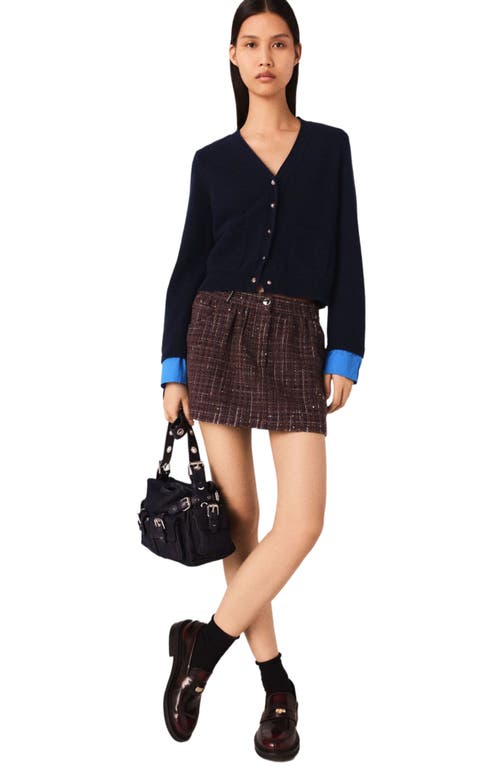 Maje Cardigan With Removable Details In Blue