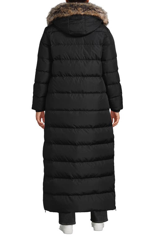 Lands' End Down Maxi Winter Coat In Black