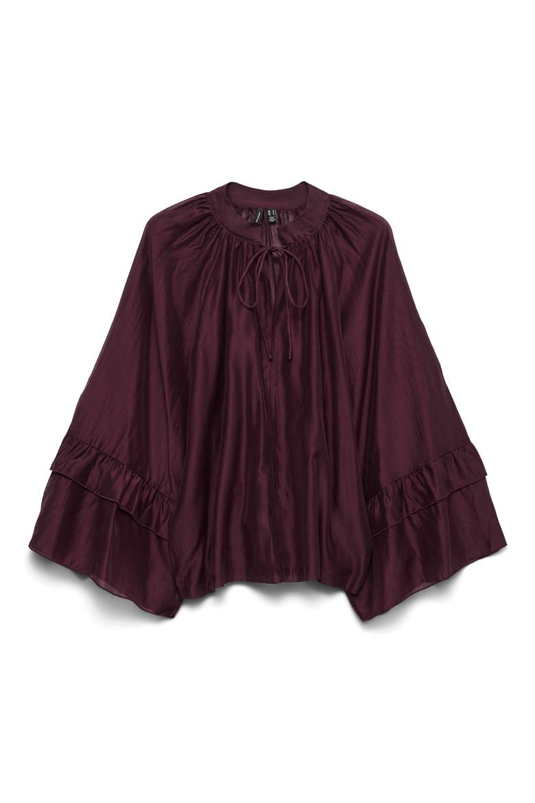 Jenna Split Neck Top, Alternate, color, WINETASTING