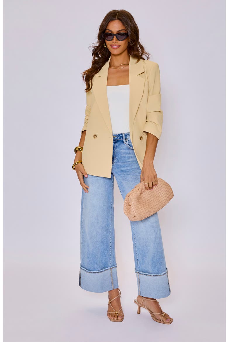 Juliette Relaxed Fit Blazer, Alternate, color, BUTTER