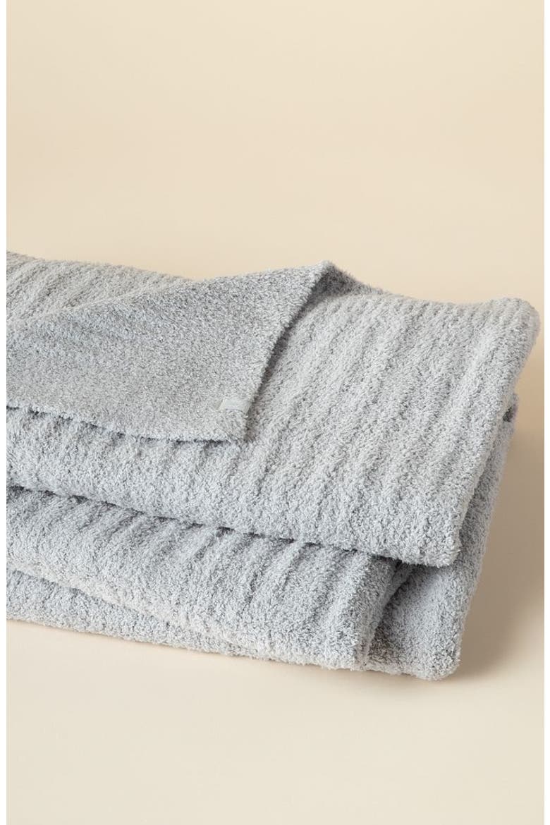 Ultra-Soft Solid Rib Marshmallow Blanket, Alternate, color, Grey