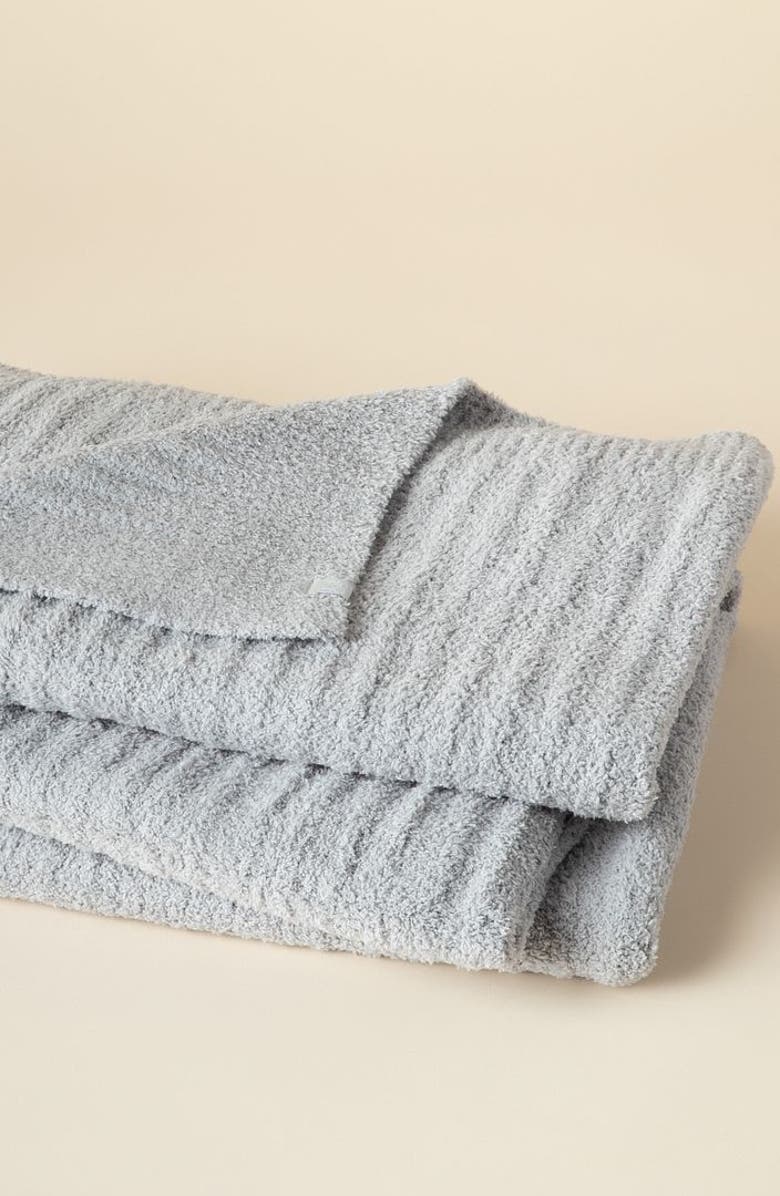 Softies Ultra-Soft Solid Rib Marshmallow Blanket, Alternate, color, Grey