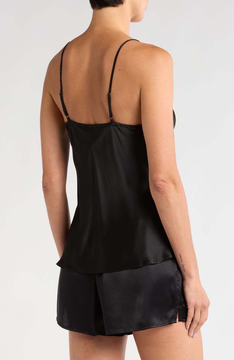 Etam Milky Silk Camisole, Alternate, color, Black