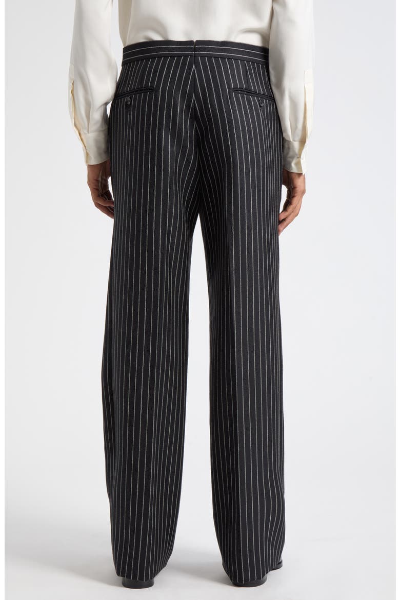 British Sharp Stripe Colbert Pants, Alternate, color, BLACK/ WHITE
